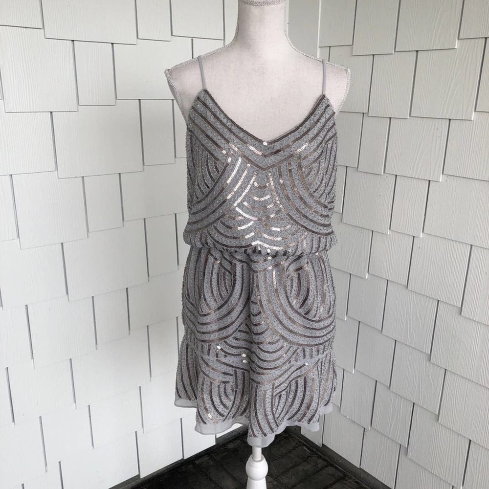 Endless Rose Optical Pattern Sequin Cami Dress M - image 2